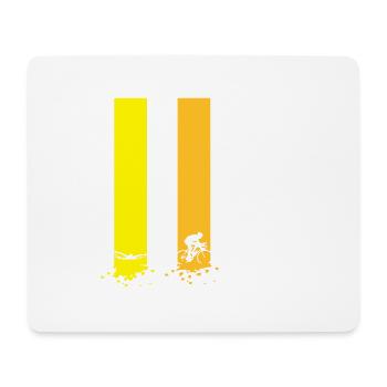 triathlon swim bike run - Mousepad (Querformat) - Weiß - Vorne