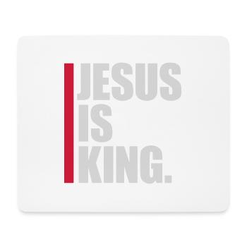Citation de Jésus est roi - Tapis de souris (format paysage) - blanc - Devant