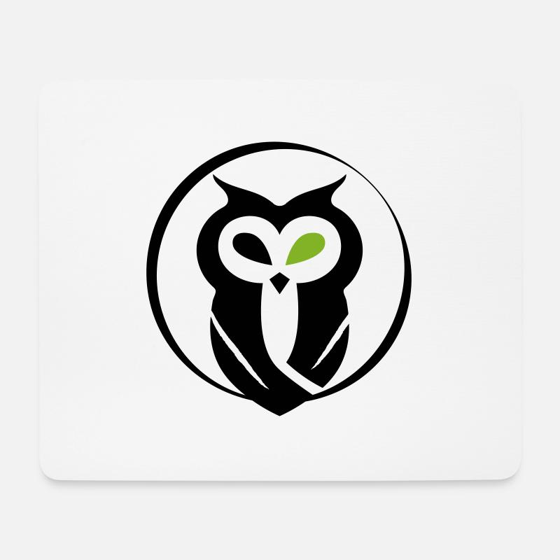 GOWILD Eule - ohne was ... zebrastyle - Mousepad (Querformat) - Weiß