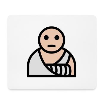 Arm gebrochen Gips Verband - Mousepad (Querformat) - Weiß - Vorne