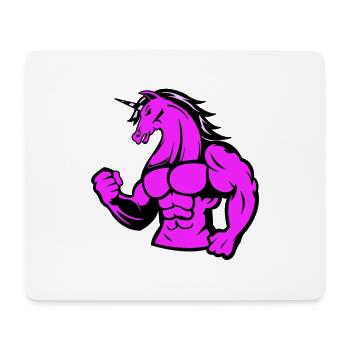 strong unicorn - Mousepad (Querformat) - Weiß - Vorne