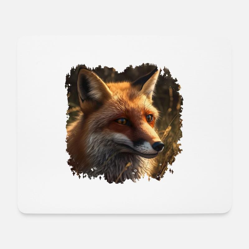 Füchse leben in der Regel in der Nähe von Wäldern - Mousepad (Querformat) - Weiß