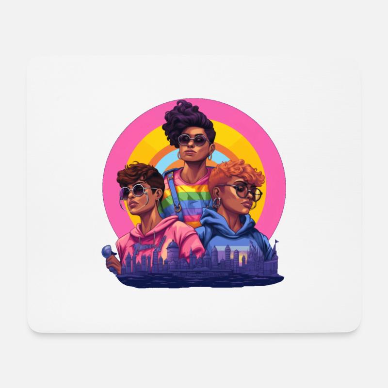Pride Love - Mousepad (Querformat) - Weiß