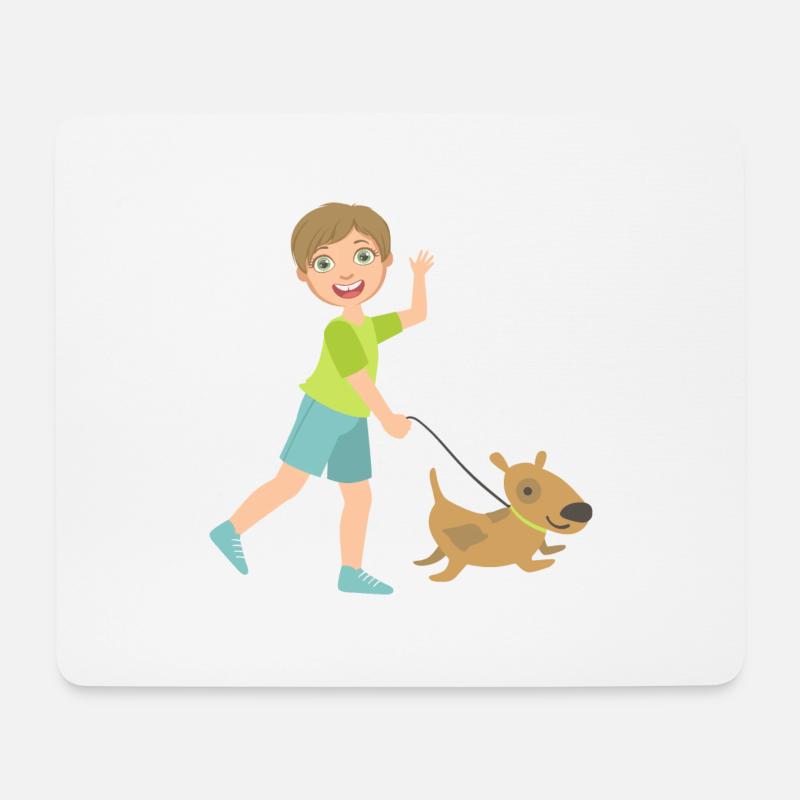 Hund - Mousepad (Querformat) - Weiß