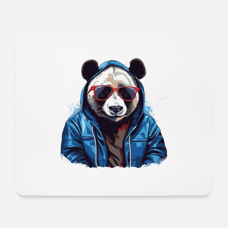 Panda großer Streetstyle | Panda-Liebhaber - Mousepad (Querformat) - Weiß