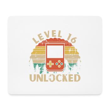 Level 16 Unlocked - Mouse Pad (horizontal) - white - Front