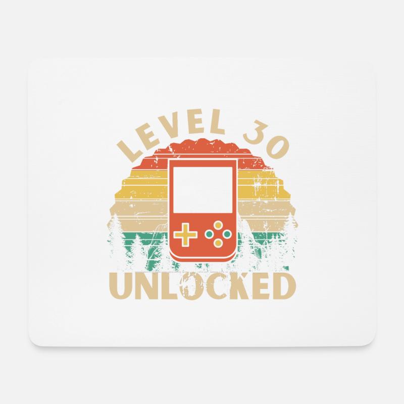 Level 30 Unlocked - Mouse Pad (horizontal) - white