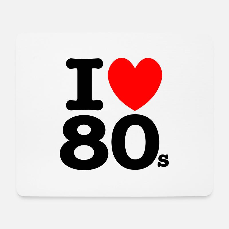 i love 80s - Mousepad (Querformat) - Weiß