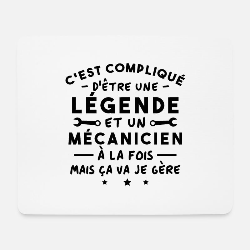 Legendenmechaniker-Humor-Geschenk - Mousepad (Querformat) - Weiß