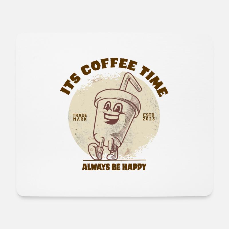 Its Coffee Time - Mousepad (Querformat) - Weiß
