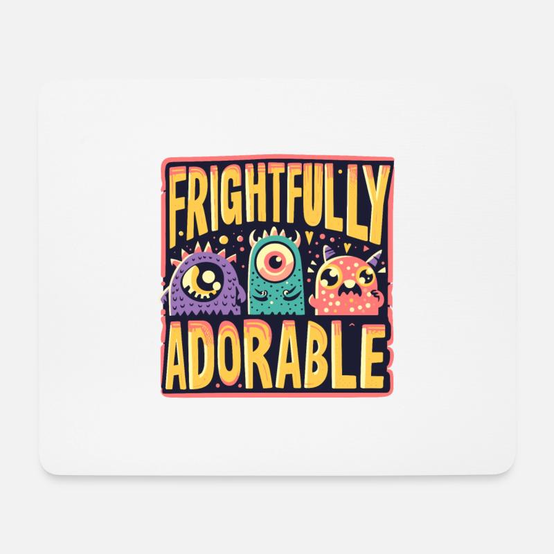 FRIGHTFULLY ADORABLE - Mouse Pad (horizontal) - white