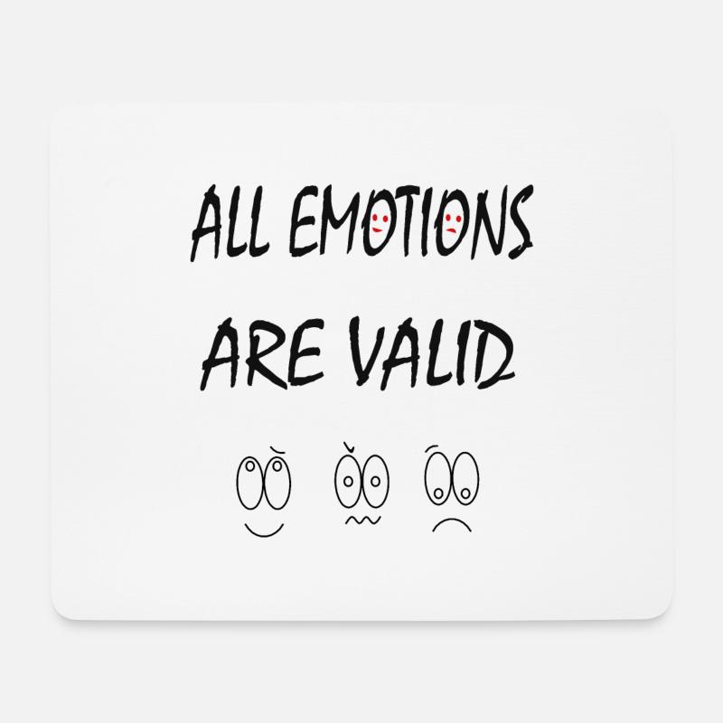 ALL emotion are valid v2 - Mouse Pad (horizontal) - white