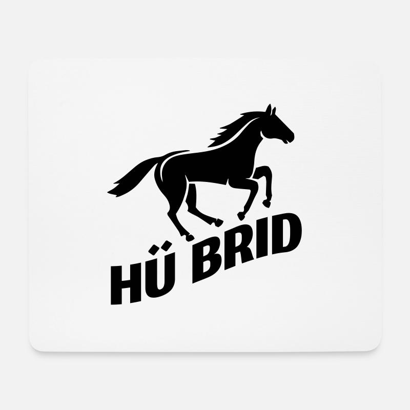 Reitersprüche Hü Brid Pferd - Mousepad (Querformat) - Weiß