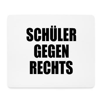 Schüler gegen rechts - Mousepad (Querformat) - Weiß - Vorne