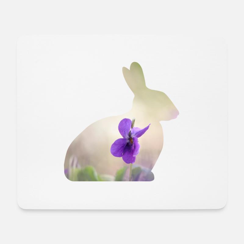 Hase Kaninchen - Mousepad (Querformat) - Weiß