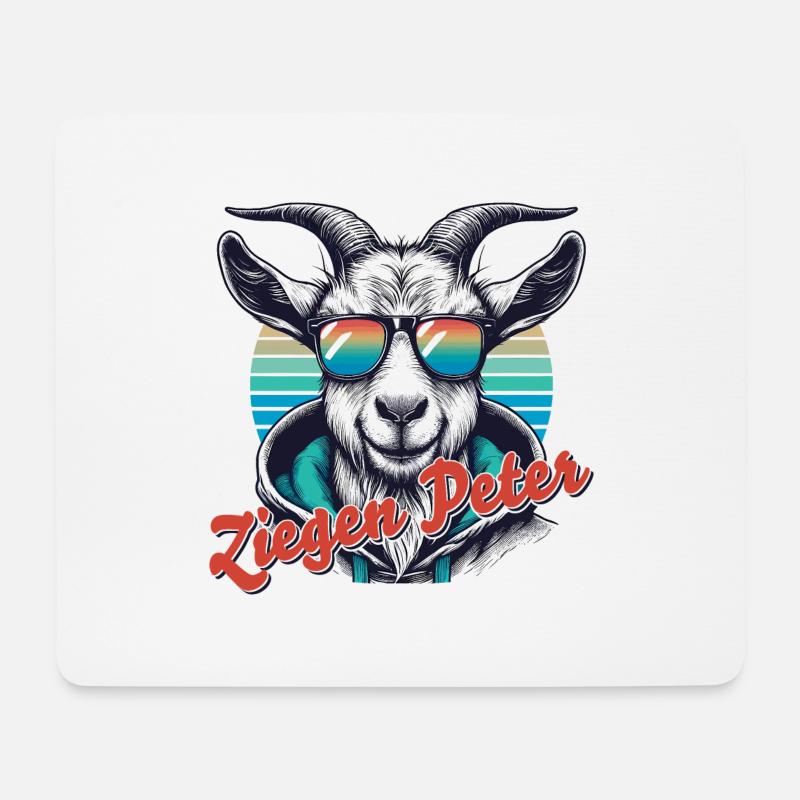 Ziegen Peter - Mousepad (Querformat) - Weiß