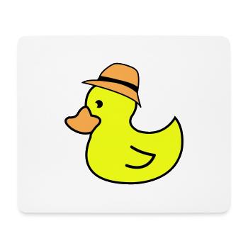 ente hut - Mousepad (Querformat) - Weiß - Vorne
