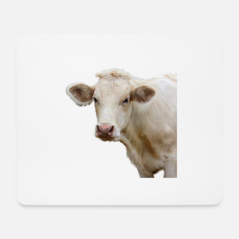 lustige Kuh Kuhkopf Geschenk Bauern - Mousepad (Querformat) - Weiß