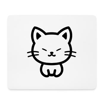 Katze - Mousepad (Querformat) - Weiß - Vorne