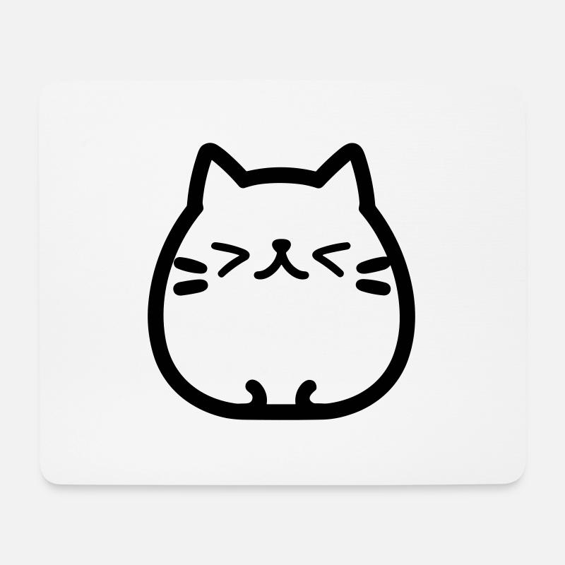 Katze - Mousepad (Querformat) - Weiß