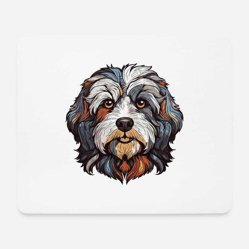 niedlicher hund - Mousepad (Querformat) - Weiß