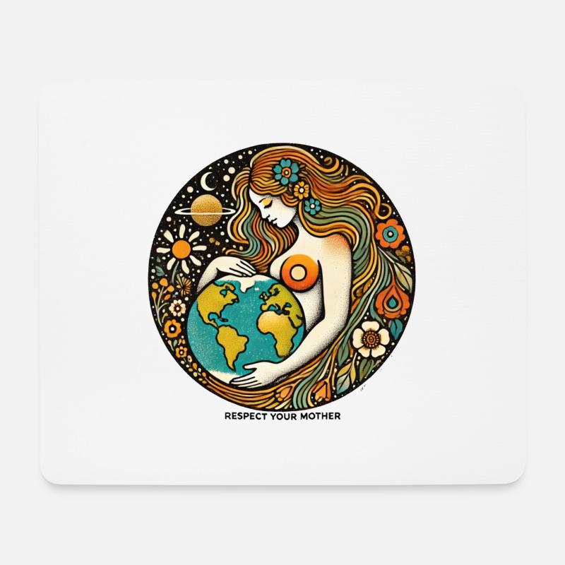 Mutter Erde - Mousepad (Querformat) - Weiß