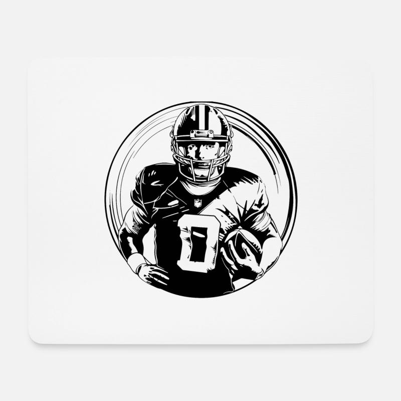 American Football Mann - Mousepad (Querformat) - Weiß