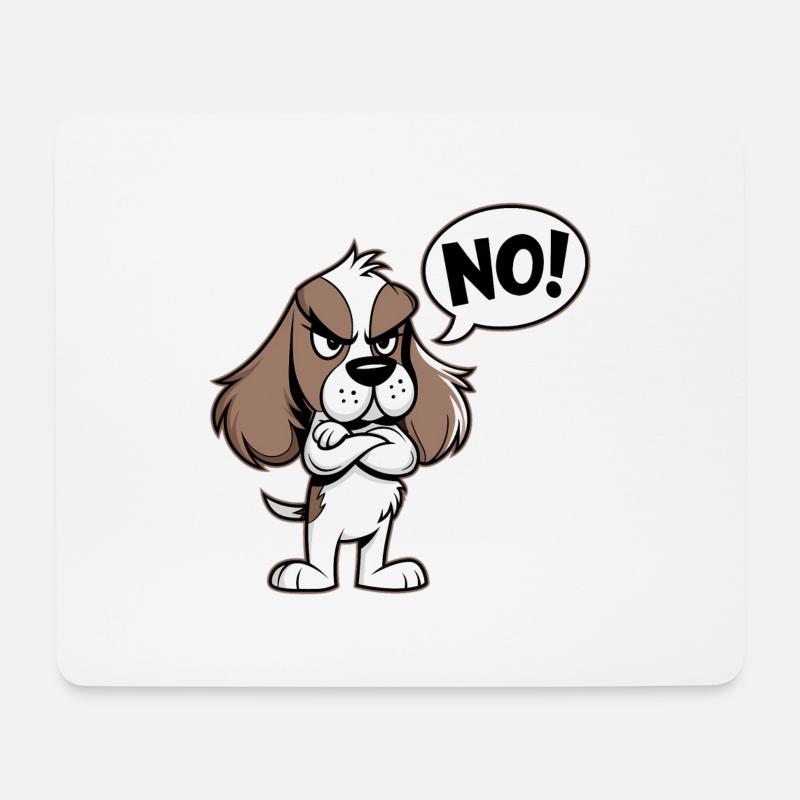 Cocker Spaniel sagt "Nein! - Mousepad (Querformat) - Weiß