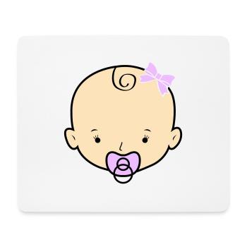 Bébé - Tapis de souris (format paysage) - blanc - Devant