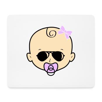 baby girl sonnenbrille - Mousepad (Querformat) - Weiß - Vorne