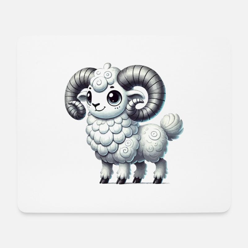 widder cartoon - Mousepad (Querformat) - Weiß