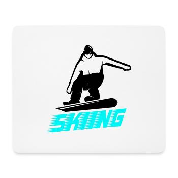Skiing - Mouse Pad (horizontal) - white - Front