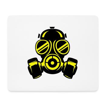 Gas mask - Mouse Pad (horizontal) - white - Front