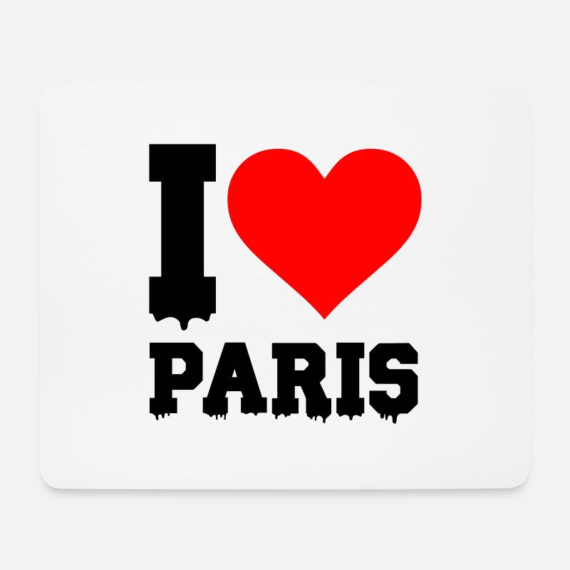 i love paris - Mouse Pad (horizontal) - white