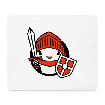 Duck Knight Armor Sword Shield Helmet Fighter - Mouse Pad (horizontal) - white - Front
