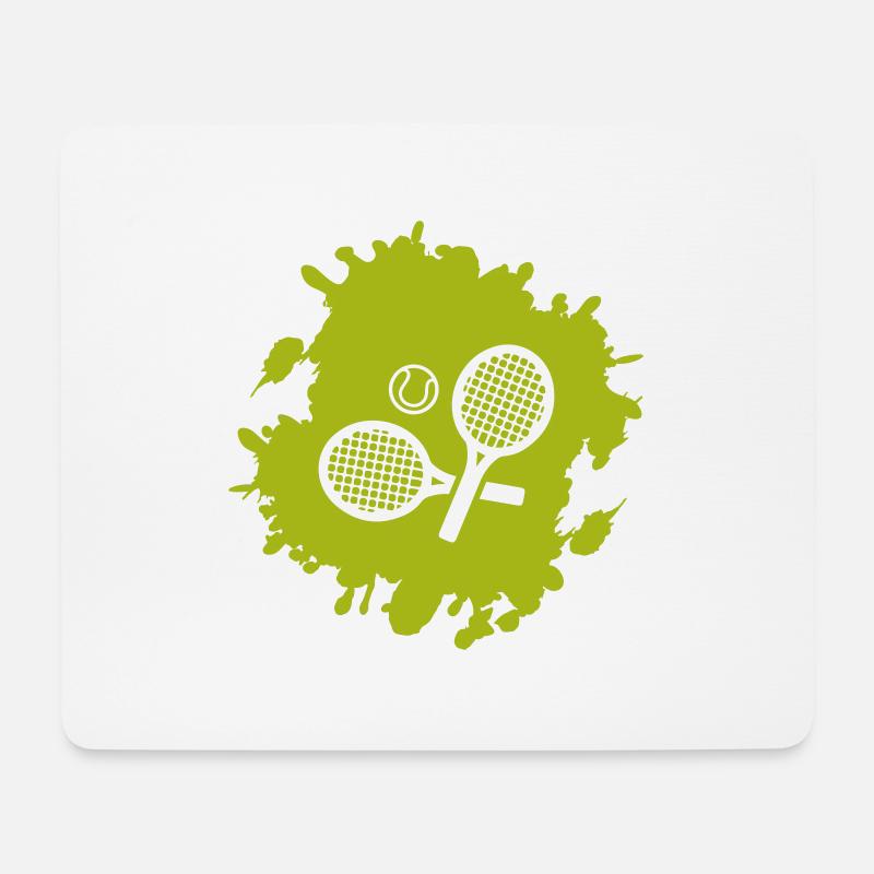 tennis klecks - Mousepad (Querformat) - Weiß
