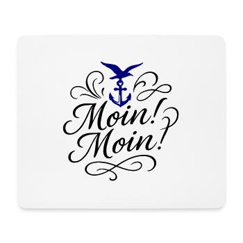 Moin Moin Spruch - Mousepad (Querformat) - Weiß - Vorne