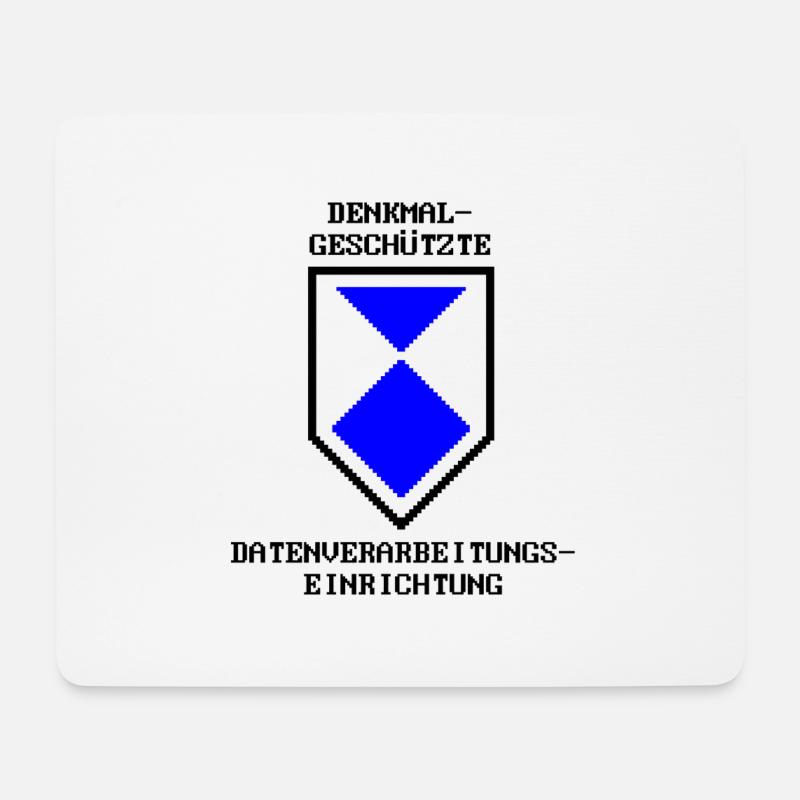 Denkmalgeschützte Datenverarbeitungseinrichtung - Mousepad (Querformat) - Weiß