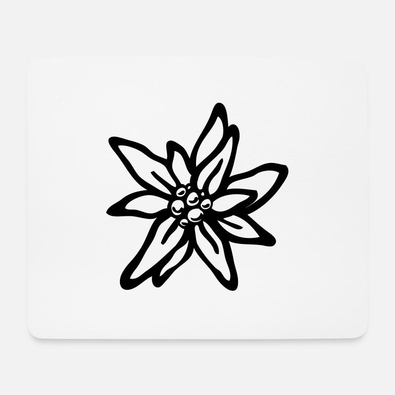Edelweiß - Mousepad (Querformat) - Weiß