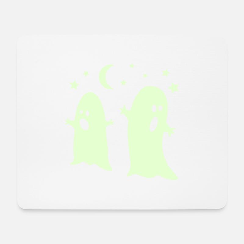 glow in the dark ghosts - Mousepad (Querformat) - Weiß