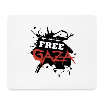 Free Gaza - Tapis de souris (format paysage) - blanc - Devant