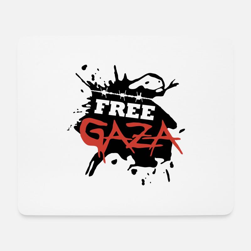 Free Gaza - Mouse Pad (horizontal) - white