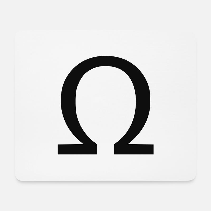 Omega - Mousepad (Querformat) - Weiß