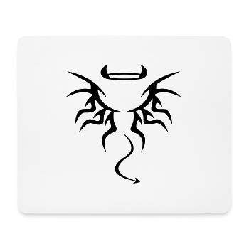 ange ou demon - Tapis de souris (format paysage) - blanc - Devant