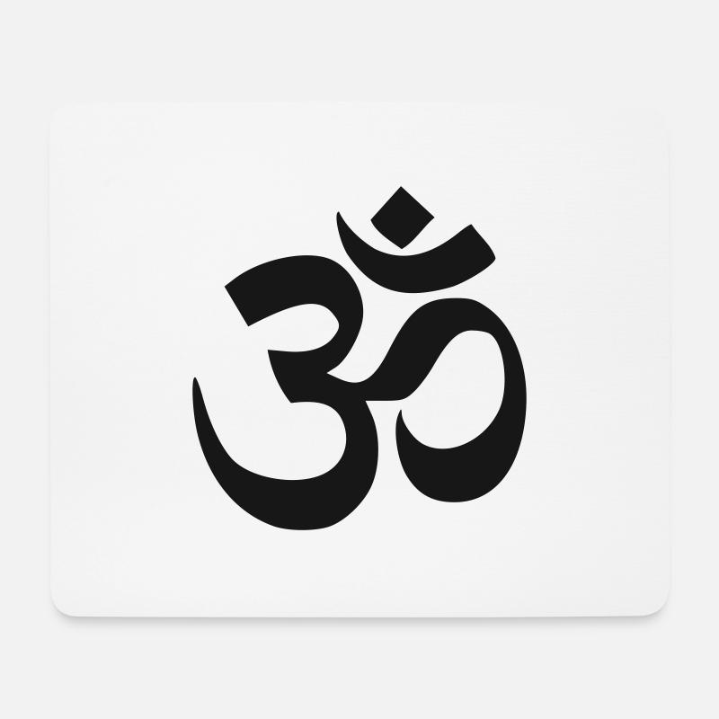 Om - Mousepad (Querformat) - Weiß