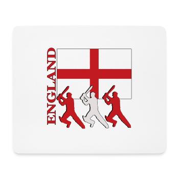 Angleterre joueurs de cricket - Tapis de souris (format paysage) - blanc - Devant