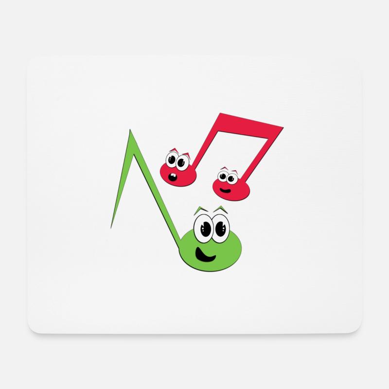 Fugly Noten - Mousepad (Querformat) - Weiß