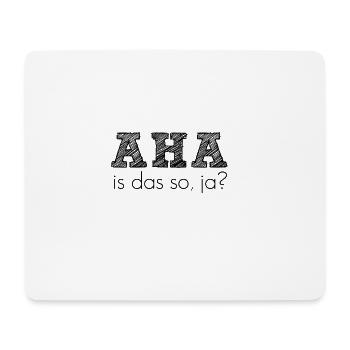 aha - Mousepad (Querformat) - Weiß - Vorne