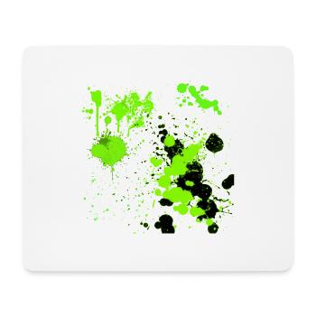 Green splatter - Mouse Pad (horizontal) - white - Front