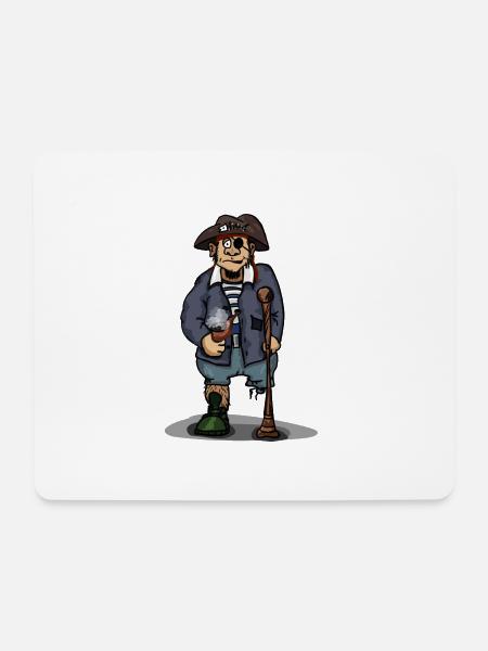 Pirat - Mousepad (Querformat) - Weiß